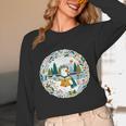 Duck Wilderness Book Reading Illustration Floral Unisex Long Sleeve T-Shirt Duck Wilderness Book Reading Illustration Floral Unisex Long Sleeve T-Shirt