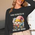 Easily Distracted By Books And Gnomes Book Reading Gnome Unisex Long Sleeve T-Shirt