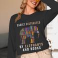 Easily Distracted By Elephants And Books Elephant Unisex Long Sleeve T-Shirt