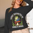 Easily Distracted By Frogs And Books Unisex Long Sleeve T-Shirt Easily Distracted By Frogs And Books Unisex Long Sleeve T-Shirt