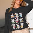 Easter Teacher Cute Bunny Reding Books Librarian Bookworm Unisex Long Sleeve T-Shirt