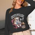English Bulldog Dog Reading Book 67 Six Seven Meme Unisex Long Sleeve T-Shirt
