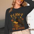 F CAW F Crow I'm Reading Book Lover Fall Unisex Long Sleeve T-Shirt