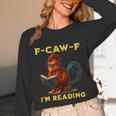 F-CAW-F I'm Reading Chicken Book Lover Introvert Meme Unisex Long Sleeve T-Shirt