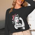 Female Librarian Rosie Riveter Book Guardian Woman Unisex Long Sleeve T-Shirt