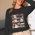 Ghost Christmas Reading Book Lover Library Christmas Teacher Unisex Long Sleeve T-Shirt
