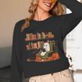 Ghost Library Reading Books Halloween Men Women Kids Unisex Long Sleeve T-Shirt Ghost Library Reading Books Halloween Men Women Kids Unisex Long Sleeve T-Shirt