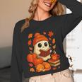 Ghost Reading Book Lovers Autumn Fall Halloween Unisex Long Sleeve T-Shirt Ghost Reading Book Lovers Autumn Fall Halloween Unisex Long Sleeve T-Shirt