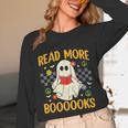 Ghost Reading Books Teacher Student Halloween Read More Book Unisex Long Sleeve T-Shirt Ghost Reading Books Teacher Student Halloween Read More Book Unisex Long Sleeve T-Shirt