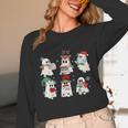 Ghost Santa Elf Squad Read Books Bookish Librarian Christmas Unisex Long Sleeve T-Shirt