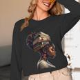 Girl Crown Of Books African Teacher Black History BHM Unisex Long Sleeve T-Shirt