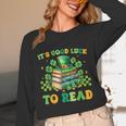 Goods Luck Read Librarian Book Patrick Days Shamrock Clover Unisex Long Sleeve T-Shirt