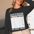 Guestbook 7th Birthday 7 Year Old Born 2018 Bday Unisex Long Sleeve T-Shirt