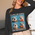 Hedgehog Love Reading And Hedgehogs Child Book Lover Unisex Long Sleeve T-Shirt Hedgehog Love Reading And Hedgehogs Child Book Lover Unisex Long Sleeve T-Shirt