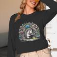 Hedgehog Reading Book Lake Scenery Reading Unisex Long Sleeve T-Shirt