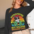 Introvert Cats Sarcasm Cat Lover Introverts Unisex Long Sleeve T-Shirt Introvert Cats Sarcasm Cat Lover Introverts Unisex Long Sleeve T-Shirt
