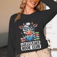Introverted Book Club Reading Lover Cow Unisex Long Sleeve T-Shirt
