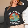 Just A Boy Who Loves Dragons And Books Kids Toddler Baby 5T Unisex Long Sleeve T-Shirt