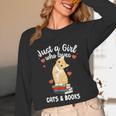 Just a Girl Who Loves Cats And Books Reading Cat & Bookworm Unisex Long Sleeve T-Shirt Just a Girl Who Loves Cats And Books Reading Cat & Bookworm Unisex Long Sleeve T-Shirt