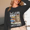 Just a Girl Who Loves Cats And Books Unisex Long Sleeve T-Shirt