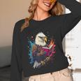 Kawaii Eagle Reads Book Reading Library Book Bookworm Unisex Long Sleeve T-Shirt
