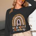Leopard Teacher Wild About Reading Books Reader Librarian Unisex Long Sleeve T-Shirt