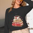 Love Book Coffee Heart Coquette Bow Valentines Day Unisex Long Sleeve T-Shirt