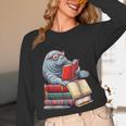 Manatee Reading Books Matching Bookworm Readers Librarian Unisex Long Sleeve T-Shirt