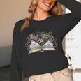 Mardi Gras Book Librarian Author Purple Beads Unisex Long Sleeve T-Shirt