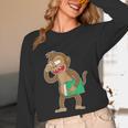 Monkey With a Book Unisex Long Sleeve T-Shirt