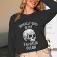 Morally Grey Is My Favorite Color Bookish Skull Unisex Long Sleeve T-Shirt Morally Grey Is My Favorite Color Bookish Skull Unisex Long Sleeve T-Shirt