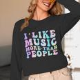 I Like Music More Than People Introvert Musician Retro Unisex Long Sleeve T-Shirt
