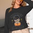 Nerdy By Nature Chibi Cute Book Lover Unisex Long Sleeve T-Shirt