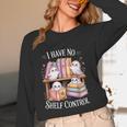 I Have No Shelf Control Ghost Reading Books Pun Unisex Long Sleeve T-Shirt