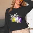 Non-Binary Book Lover Nonbinary Daisy LGBT Reading Pride Unisex Long Sleeve T-Shirt