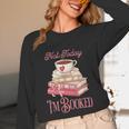 Not Today I'm Booked Book Lover Book Stack Coquette Bow Unisex Long Sleeve T-Shirt Not Today I'm Booked Book Lover Book Stack Coquette Bow Unisex Long Sleeve T-Shirt