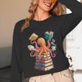 Octopus Book Reading Book Reader Ocean Octopus Unisex Long Sleeve T-Shirt