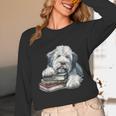 Old English Sheepdog Books Reading Dog Breed Graphic Unisex Long Sleeve T-Shirt