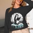 Penguin Reading A Book Vintage Graphic Bookworm Lover Unisex Long Sleeve T-Shirt Penguin Reading A Book Vintage Graphic Bookworm Lover Unisex Long Sleeve T-Shirt