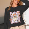 Preppy Coquette Bow Ghost Reading Books Halloween Book Unisex Long Sleeve T-Shirt Preppy Coquette Bow Ghost Reading Books Halloween Book Unisex Long Sleeve T-Shirt