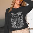 Protect Public Libraries Support Local Librarian Book Lover Unisex Long Sleeve T-Shirt