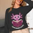 I Read Banned Books Axolotl Reading Unisex Long Sleeve T-Shirt