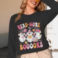 Read More Books Ghosts Reading Book Teacher Halloween Unisex Long Sleeve T-Shirt