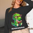 Readasaurus Reading Dinosaur Book Reader Bookworm Unisex Long Sleeve T-Shirt Readasaurus Reading Dinosaur Book Reader Bookworm Unisex Long Sleeve T-Shirt