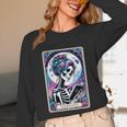 The Reader Tarot Card Reading Skeleton Skull Book Lover Unisex Long Sleeve T-Shirt The Reader Tarot Card Reading Skeleton Skull Book Lover Unisex Long Sleeve T-Shirt