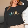 Reading Cat Heartbeat Book & Cat Lover Unisex Long Sleeve T-Shirt