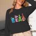 Reading DinosaurRex Dino Book Lover Unisex Long Sleeve T-Shirt Reading DinosaurRex Dino Book Lover Unisex Long Sleeve T-Shirt