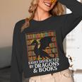Reading Dragon Easily Distracted By Dragons And Books Unisex Long Sleeve T-Shirt Reading Dragon Easily Distracted By Dragons And Books Unisex Long Sleeve T-Shirt