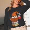 Reading Lover Book Graphic Gnome Unisex Long Sleeve T-Shirt