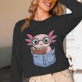 Readsalotl Axolotl Reading Book Lover Reading Pocket Axolotl Unisex Long Sleeve T-Shirt